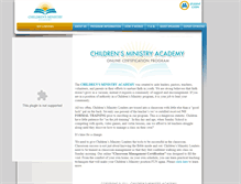 Tablet Screenshot of childrensministryacademy.com